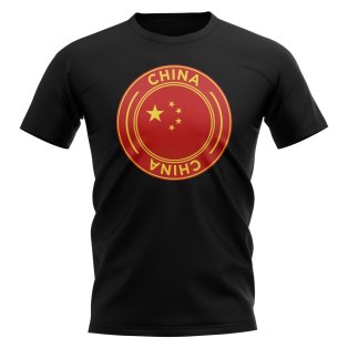 China Football Badge T-Shirt (Black)