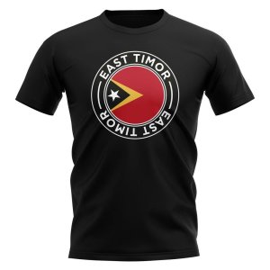 East Timor Football Badge T-Shirt (Black)