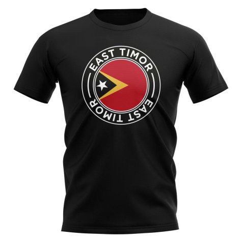 East Timor Football Badge T-Shirt (Black)