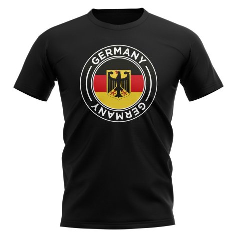 Germany Football Badge T-Shirt (Black)