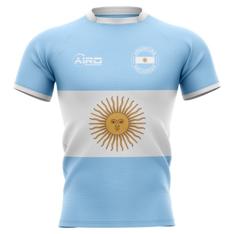 2022-2023 Argentina Flag Concept Rugby Shirt - Kids