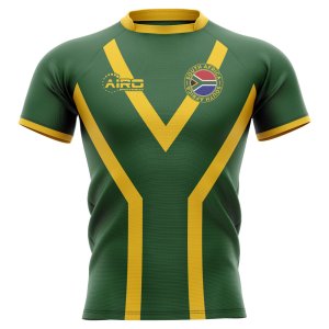 2023-2024 South Africa Springboks Flag Concept Rugby Shirt - Adult Long Sleeve