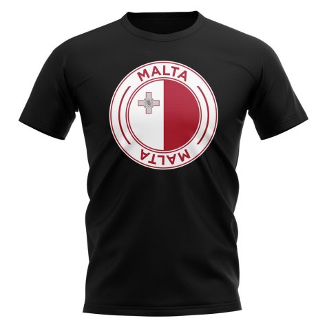 Malta Football Badge T-Shirt (Black)