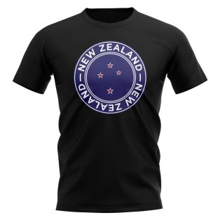 New Zealand Football Badge T-Shirt (Black)