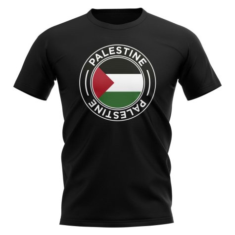 Palestine Football Badge T-Shirt (Black)