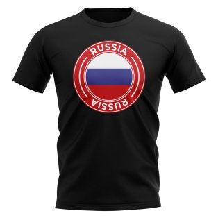 Russia Football Badge T-Shirt (Black)