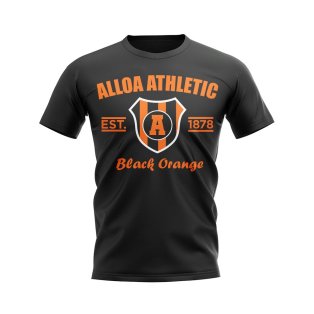 Alloa Athletic Established Football T-Shirt (Black)