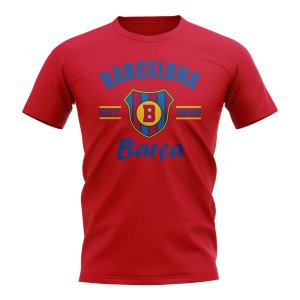 Barcelona Established Football T-Shirt (Red)
