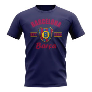 Barcelona Established Football T-Shirt (Navy)