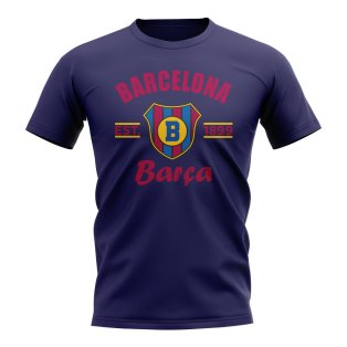 Barcelona Established Football T-Shirt (Navy)