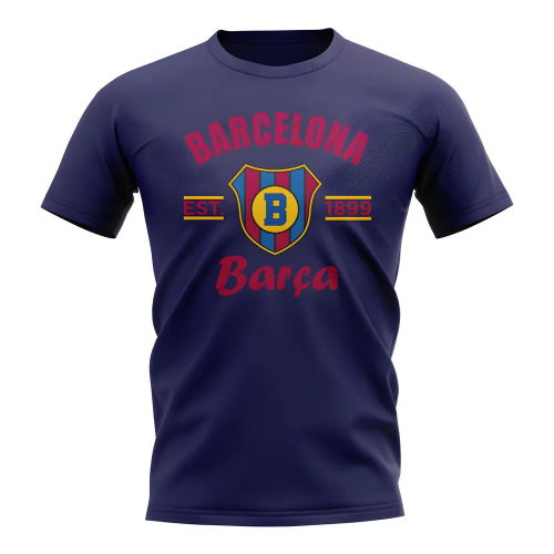 Barcelona Established Football T-Shirt (Navy)