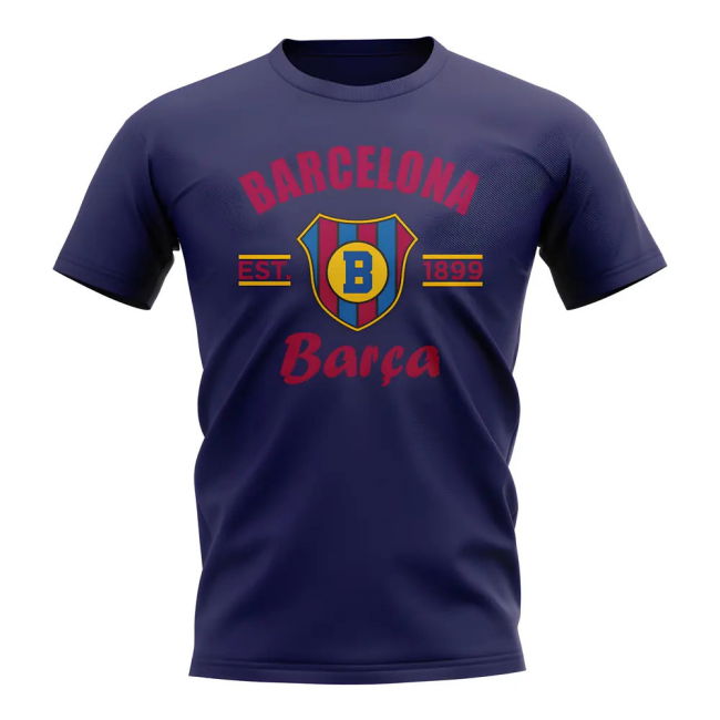 Barcelona Established Football T-Shirt (Navy)