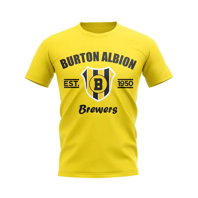 Burton Albion Established Football T-Shirt (Yellow)