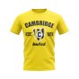 Cambridge Established Football T-Shirt (Yellow)