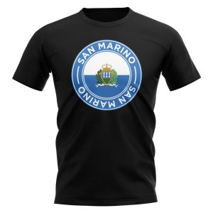 San Marino Football Badge T-Shirt (Black)