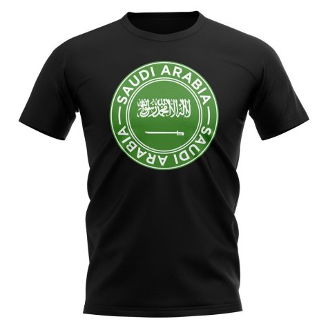 Saudi Arabia Football Badge T-Shirt (Black)