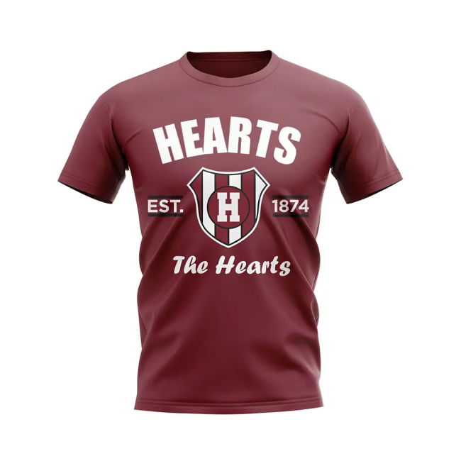 Hearts Established Football T-Shirt (Maroon)