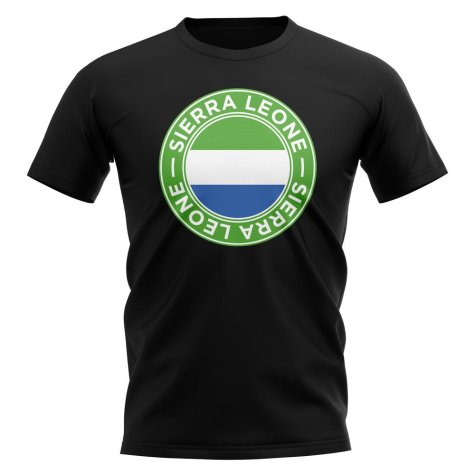 Sierra Leone Football Badge T-Shirt (Black)