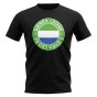 Sierra Leone Football Badge T-Shirt (Black)