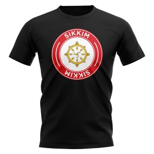 Sikkim Football Badge T-Shirt (Black)