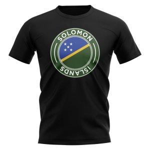 Solomon Islands Football Badge T-Shirt (Black)