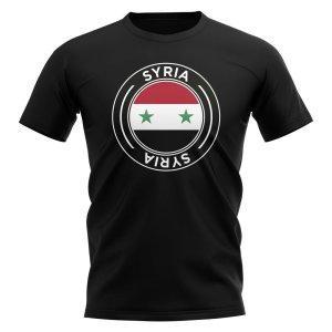 Syria Football Badge T-Shirt (Black)