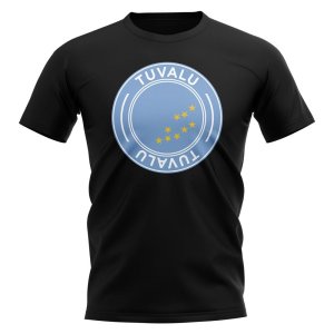 Tuvalu Football Badge T-Shirt (Black)