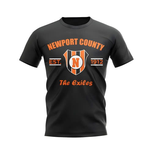 Newport County Established Football T-Shirt (Black)