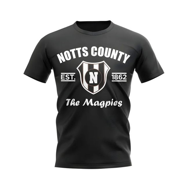 Notts County Established Football T-Shirt (Black)
