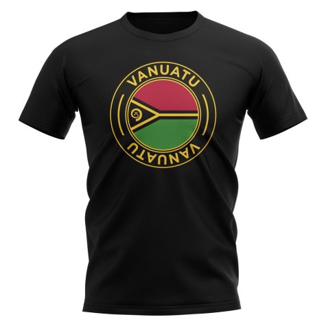 Vanuatu Football Badge T-Shirt (Black)