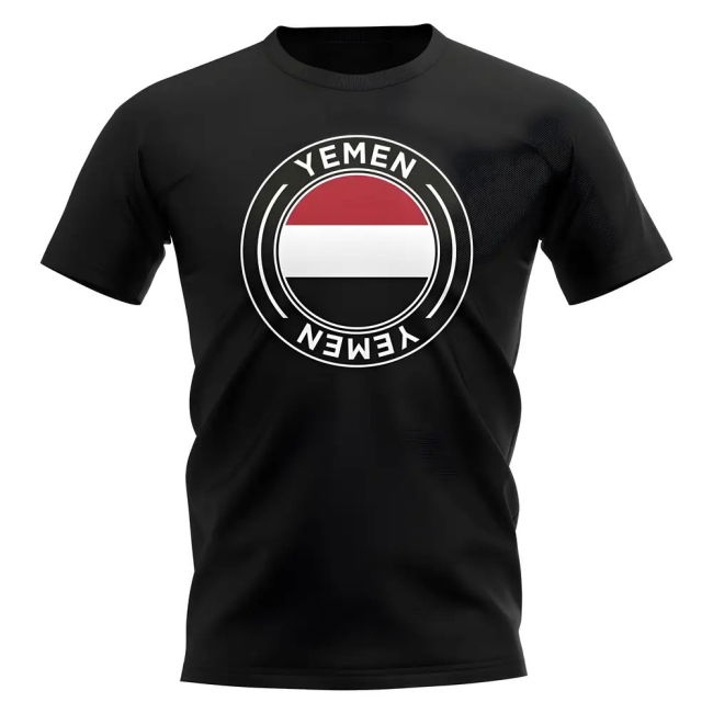 Yemen Football Badge T-Shirt (Black)