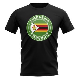 Zimbabwe Football Badge T-Shirt (Black)