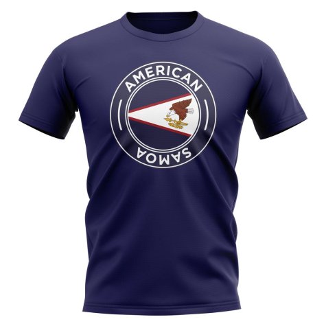 American Samoa Football Badge T-Shirt (Navy)