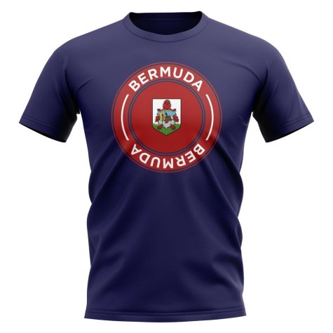 Bermuda Football Badge T-Shirt (Navy)