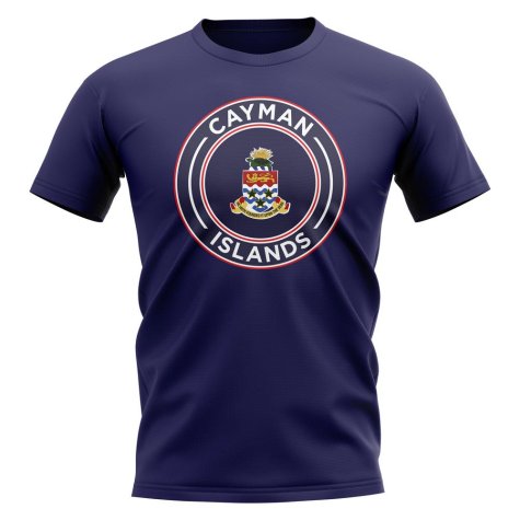 Cayman Islands Football Badge T-Shirt (Navy)