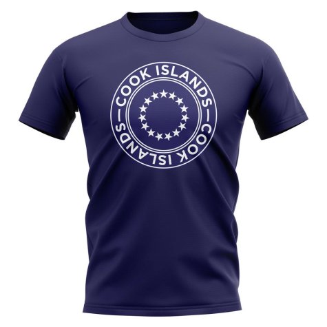 Cook Islands Football Badge T-Shirt (Navy)