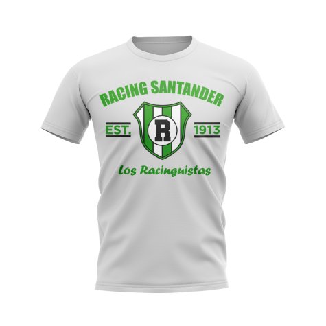 Racing Santander Established Football T-Shirt (White)