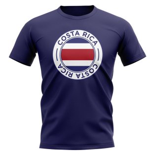 Costa Rica Football Badge T-Shirt (Navy)
