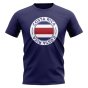 Costa Rica Football Badge T-Shirt (Navy)