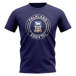 Falkland Islands Football Badge T-Shirt (Navy)
