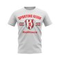 Sporting Gijon Established Football T-Shirt (White)