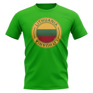Lithuania Football Badge T-Shirt (Green)