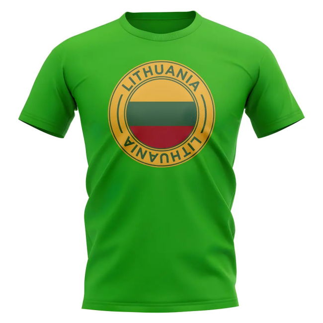 Lithuania Football Badge T-Shirt (Green)