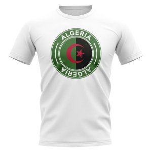 Algeria Football Badge T-Shirt (White) Algeria Football Badge T-Shirt (White)