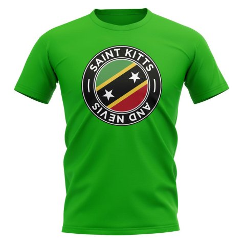 Saint Kitts and Nevis Football Badge T-Shirt (Green)