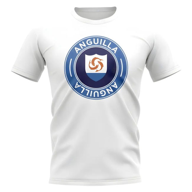Anguilla Football Badge T-Shirt (White)