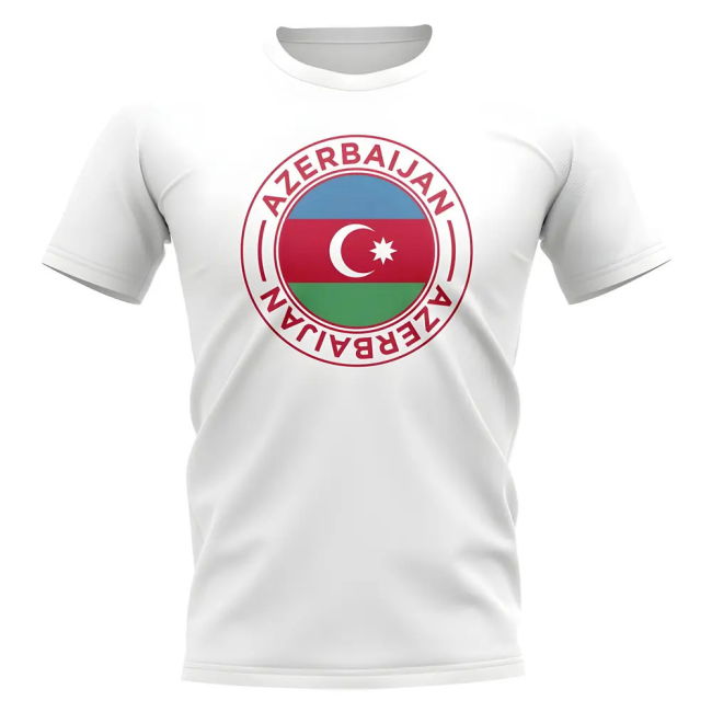 Azerbaijan Football Badge T-Shirt (White)