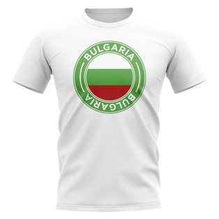 Bulgaria Football Badge T-Shirt (White)