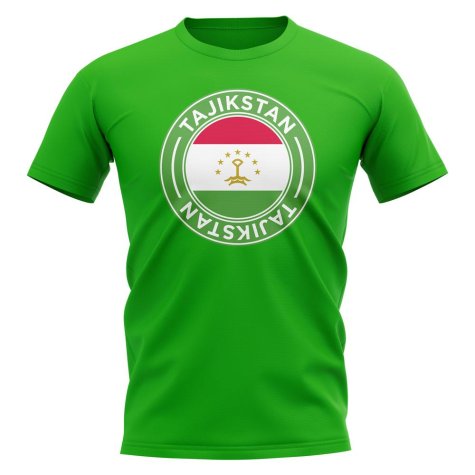 Tajikstan Football Badge T-Shirt (Green)