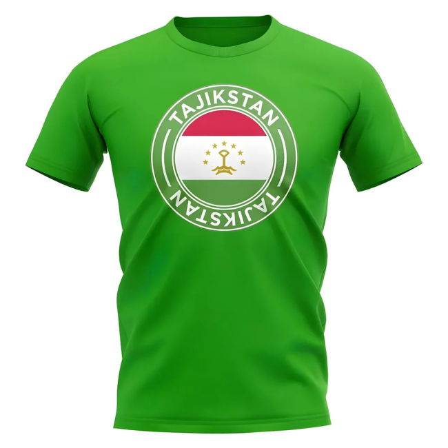 Tajikstan Football Badge T-Shirt (Green)